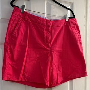 Crown &Ivy Caroline Women's Coral Cotton Shorts